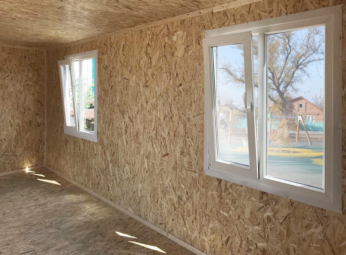 ОСБ панели в интерьере дачного дома