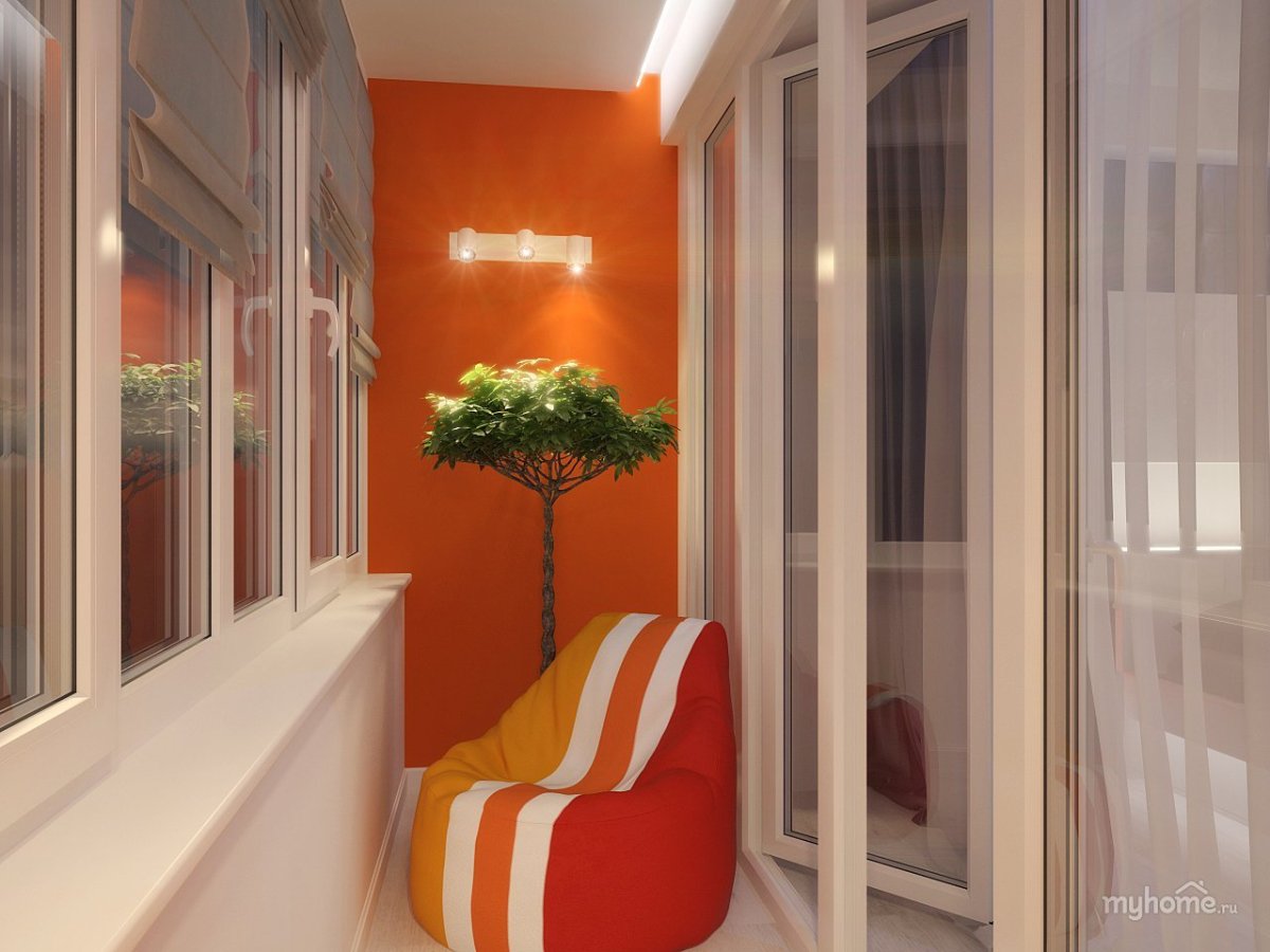 Цвет стен на балконе