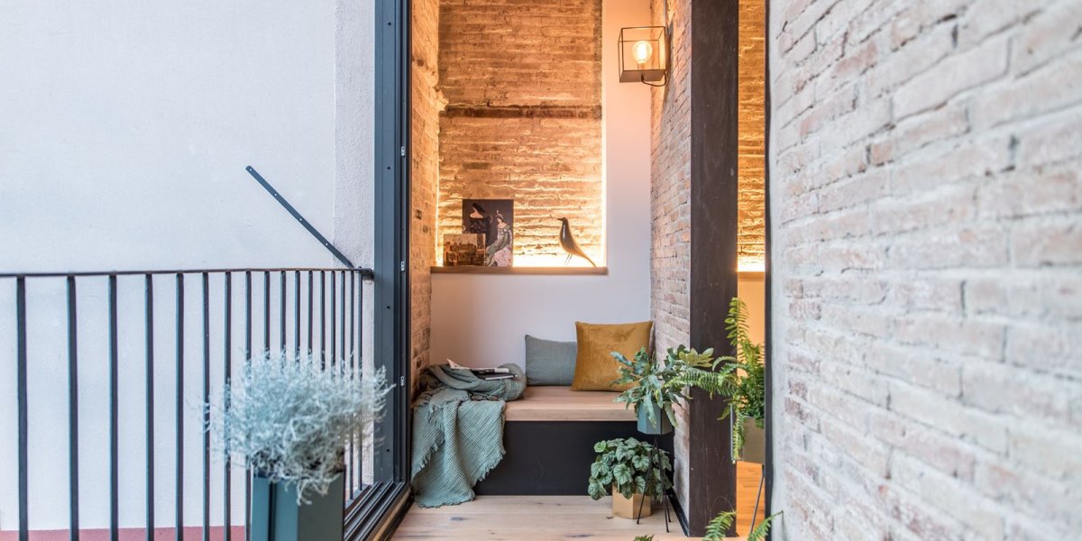 Лоджия в стиле лофт