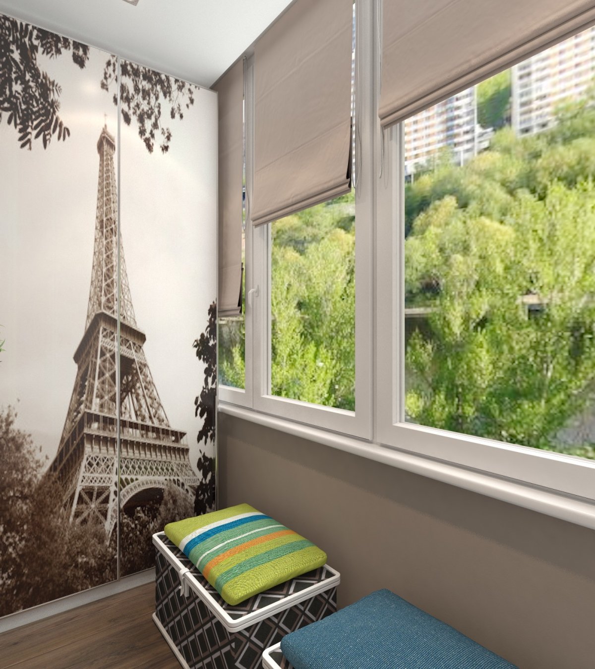 Разрисованный балкон