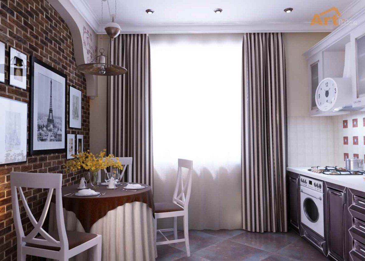 Кухня совмещенная с балконом