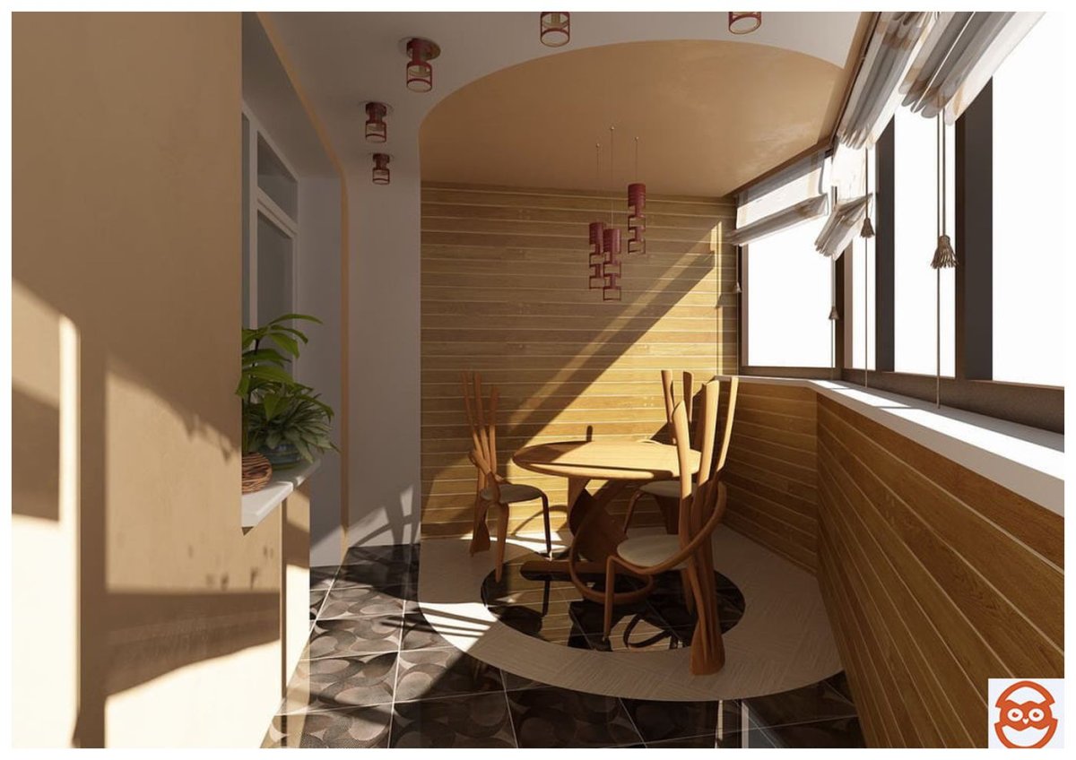 Необычная отделка балкона