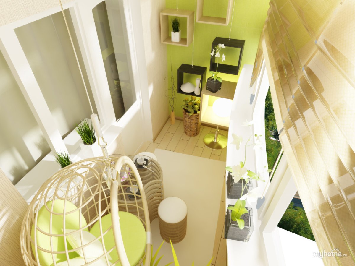 Интерьер маленькой веранды