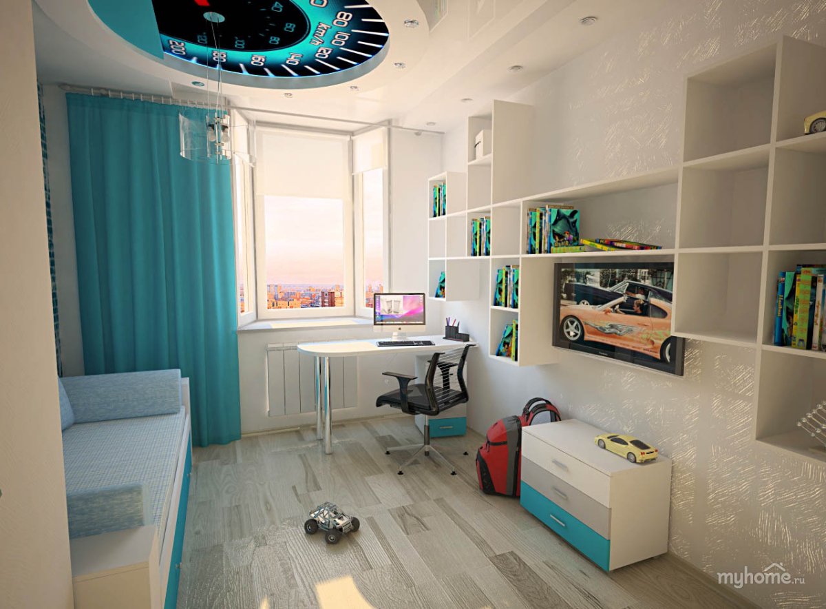 Подростковая комната с балконом