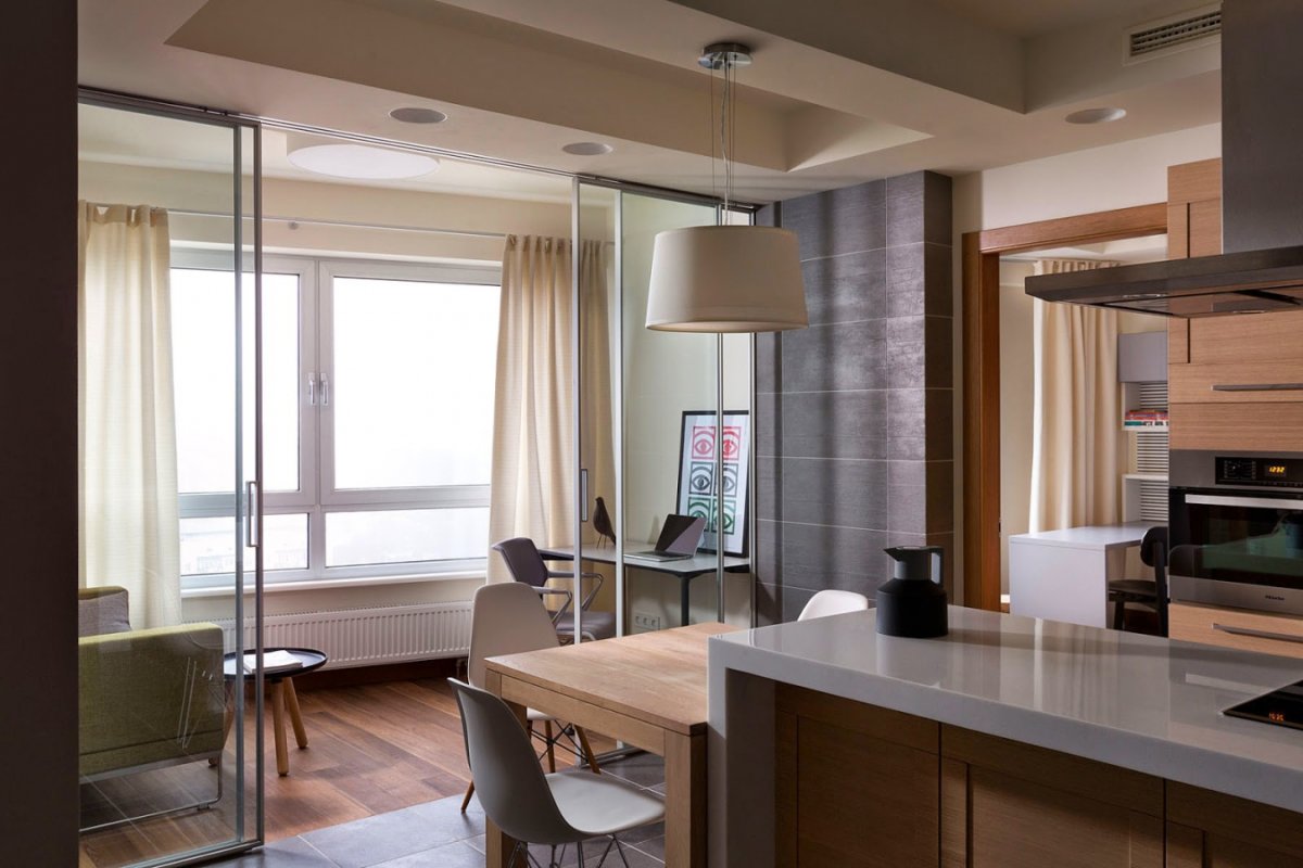 Интерьер кухни-гостиной