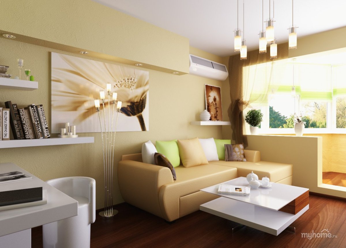 Кухня и гостиная в одном помещении