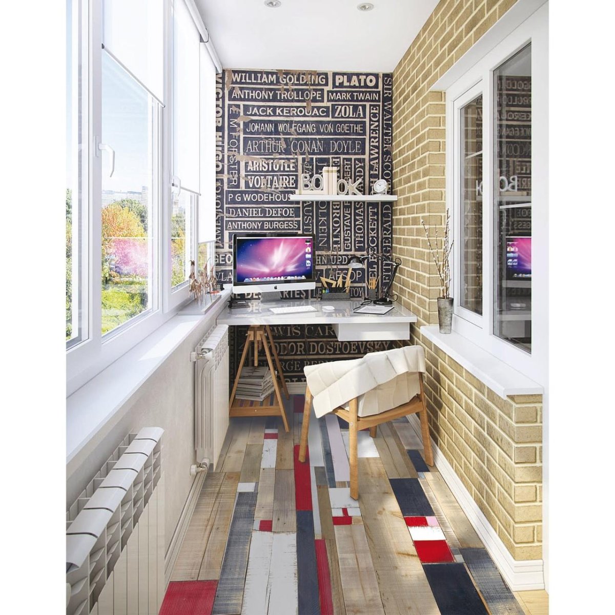 Маленький узкий балкон