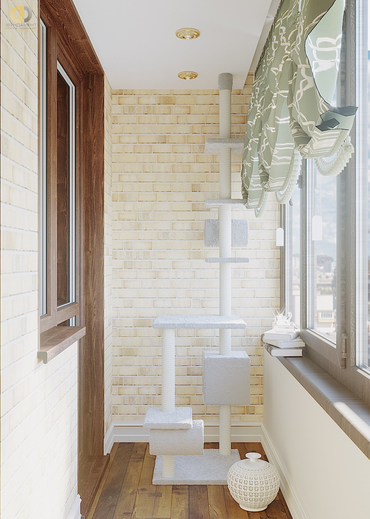 Офисный интерьер персикового цвета