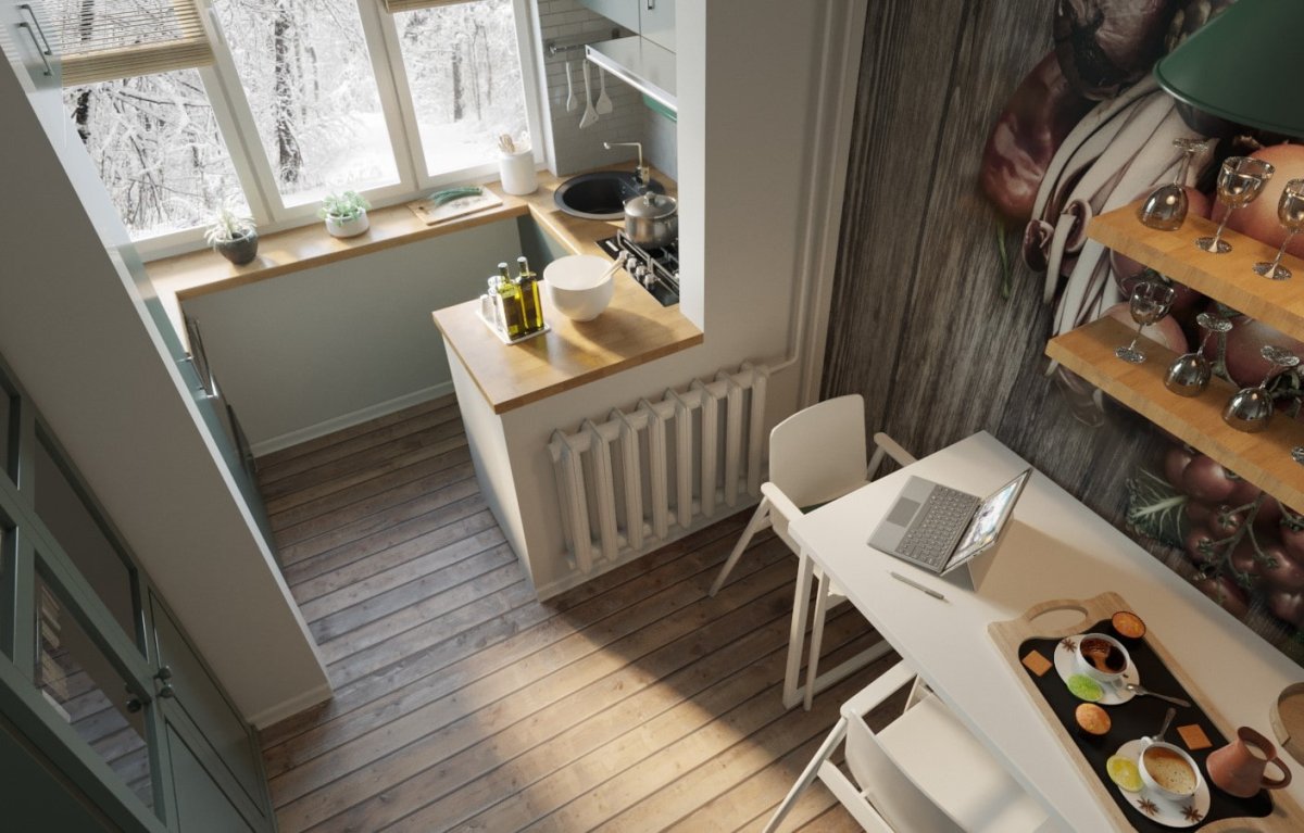 Балкон под кухню