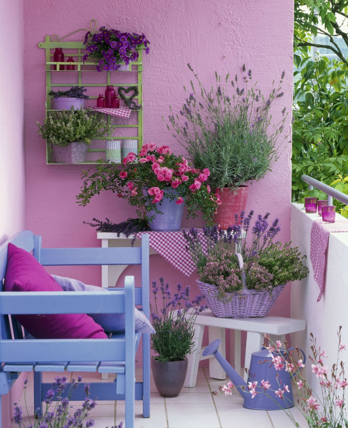 Лоджия в розовом цвете