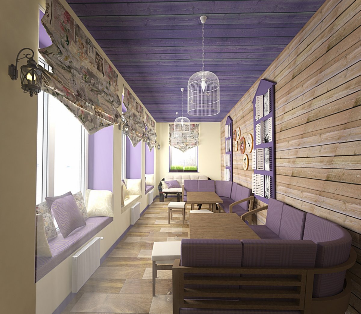 Веранда отделанная вагонкой