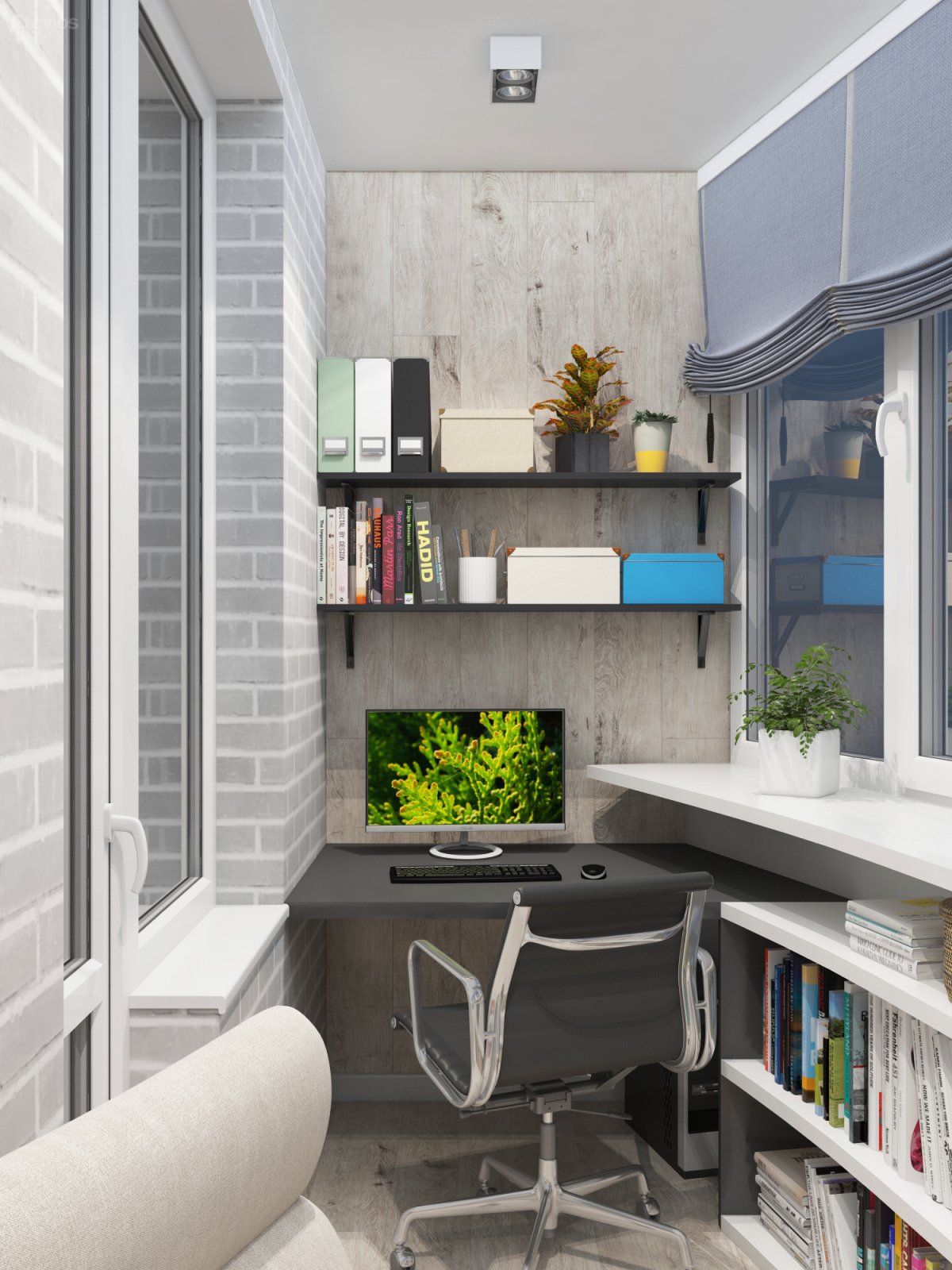 Комнаты для учёбы на лоджии