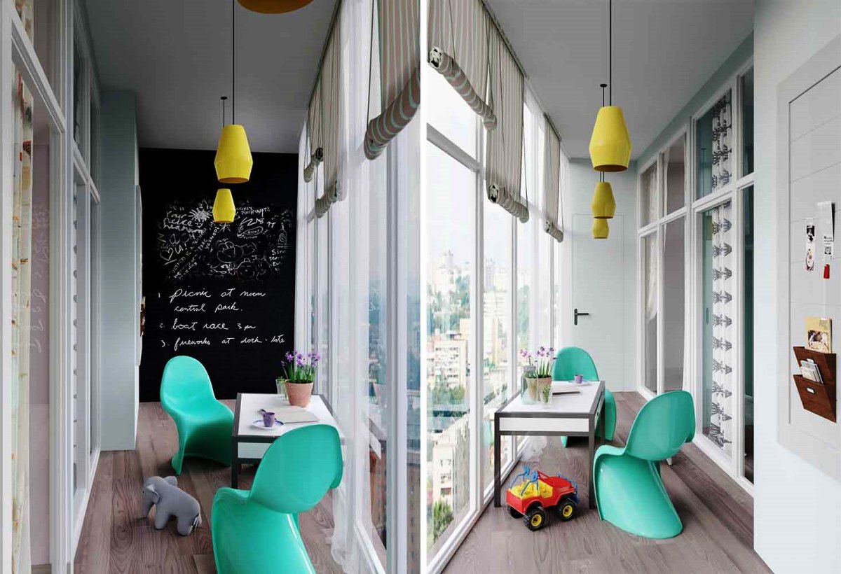 Детская комната с балконом