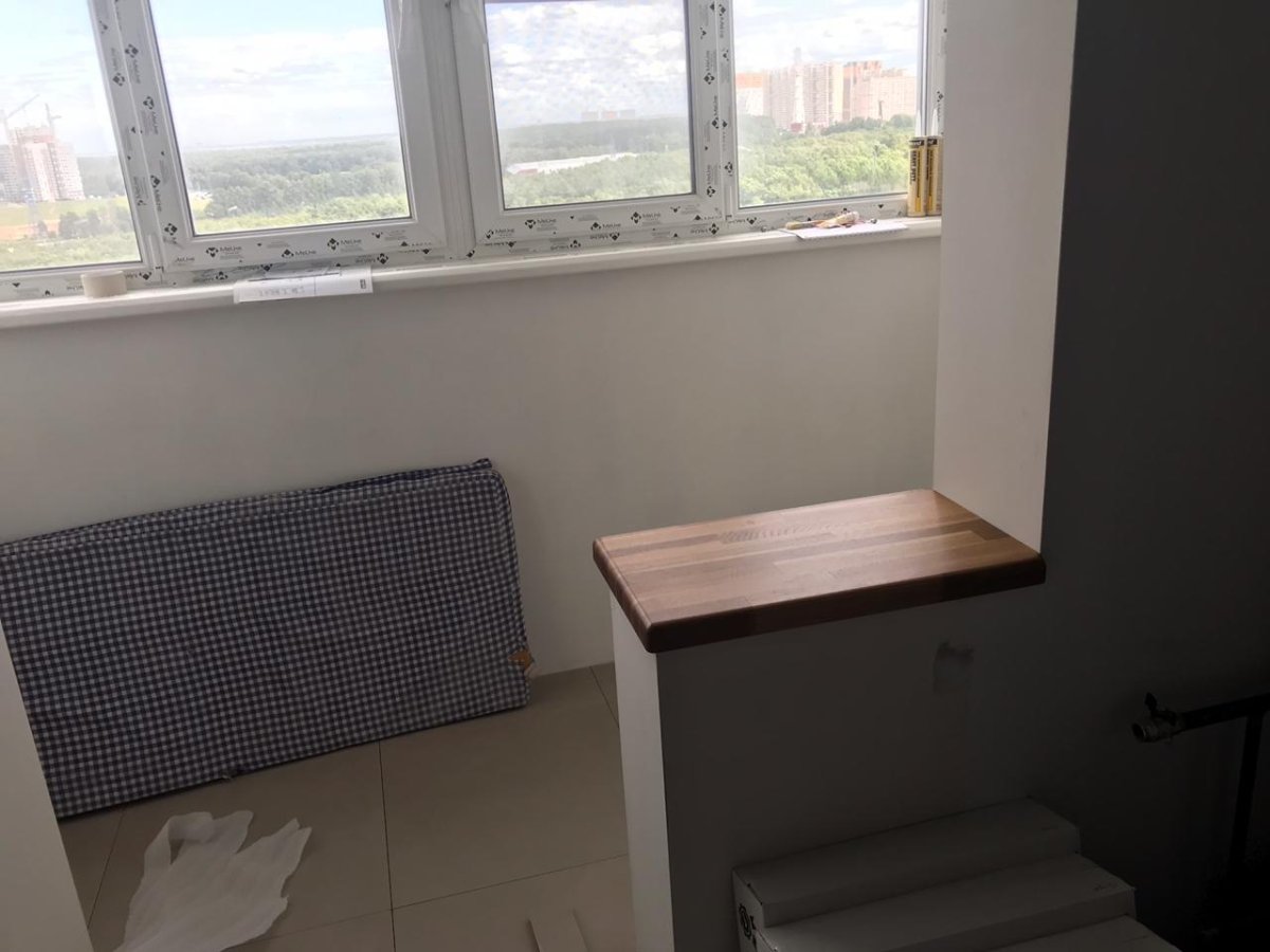 Подоконник-столешница на кухне