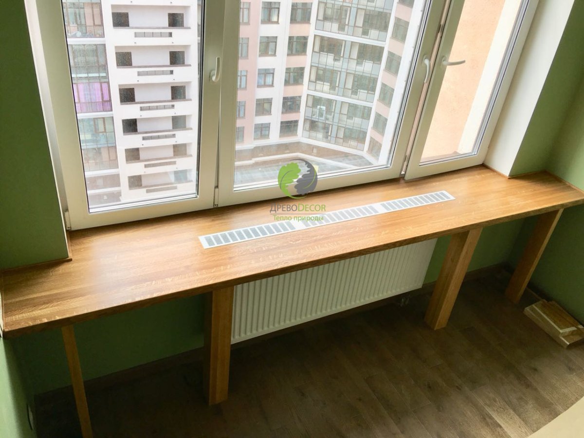 Подоконник из слэба дерева