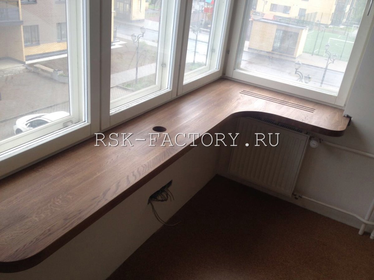 Деревянный подоконник стол