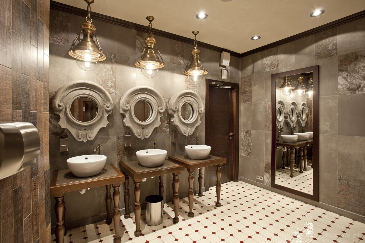 Туалетная комната в ресторане