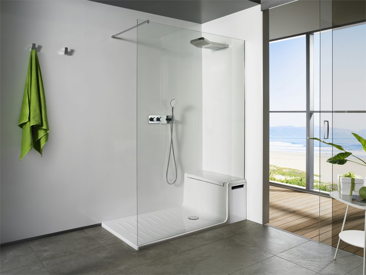 Ванная с душем без кабины