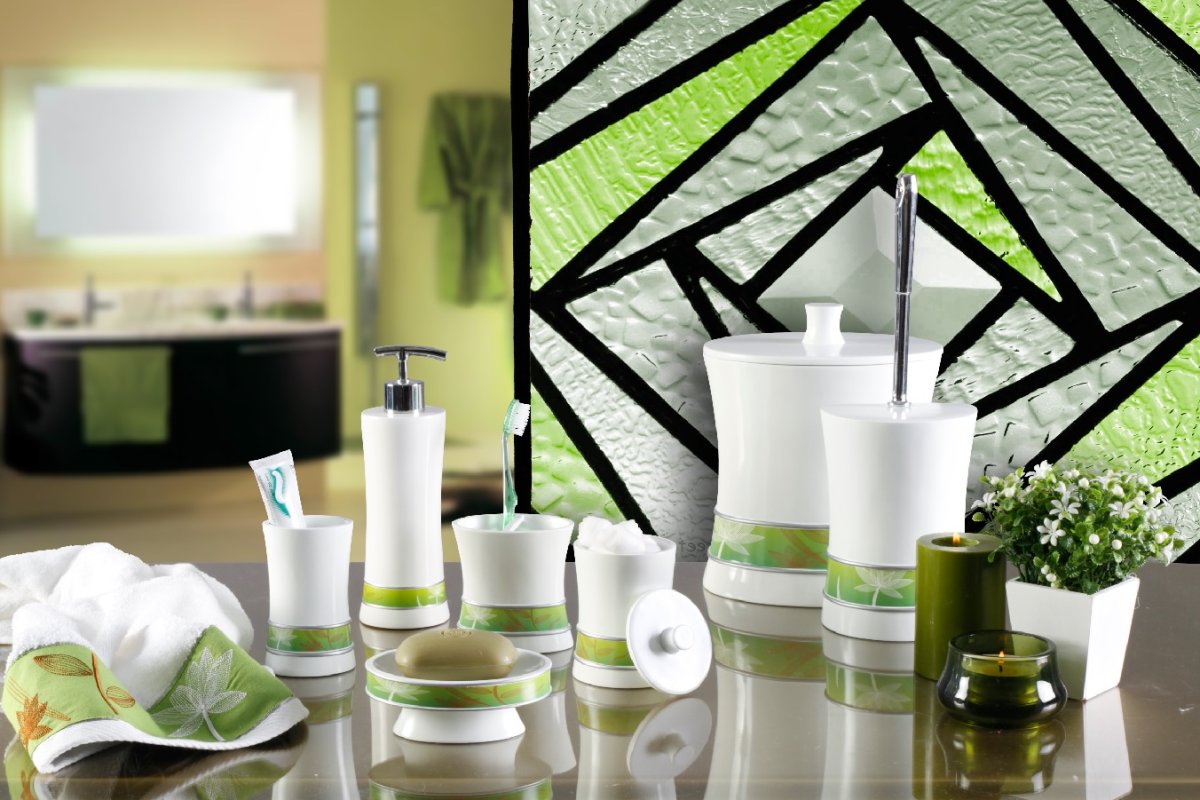 Аксессуары для ванной в интерьере