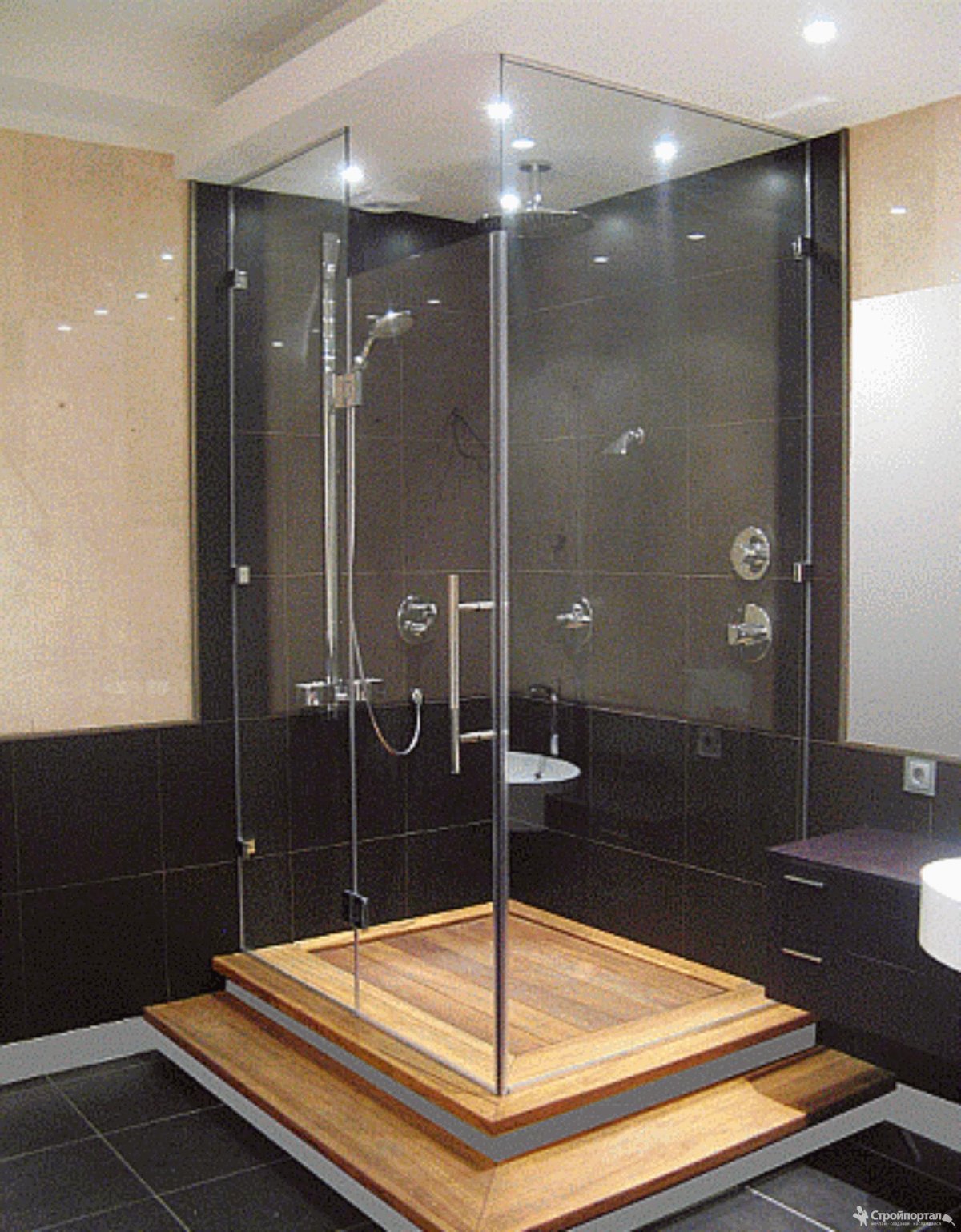 Душевая стеклянная распашная Титан