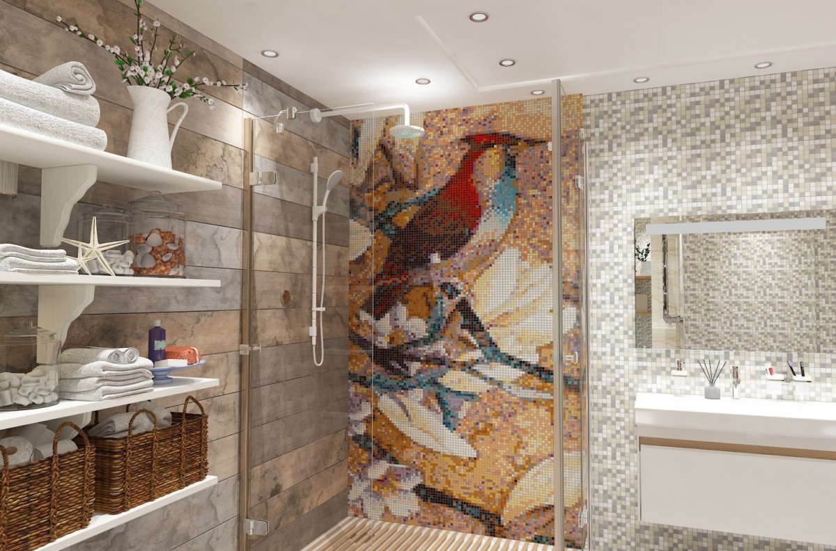 Панно из мозаики в ванную