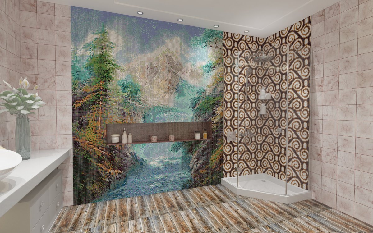 Мозаичное панно для ванной