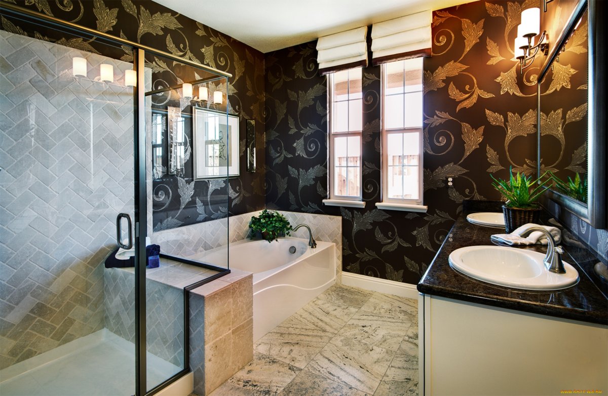 Обои на рабочий стол интерьер ванной