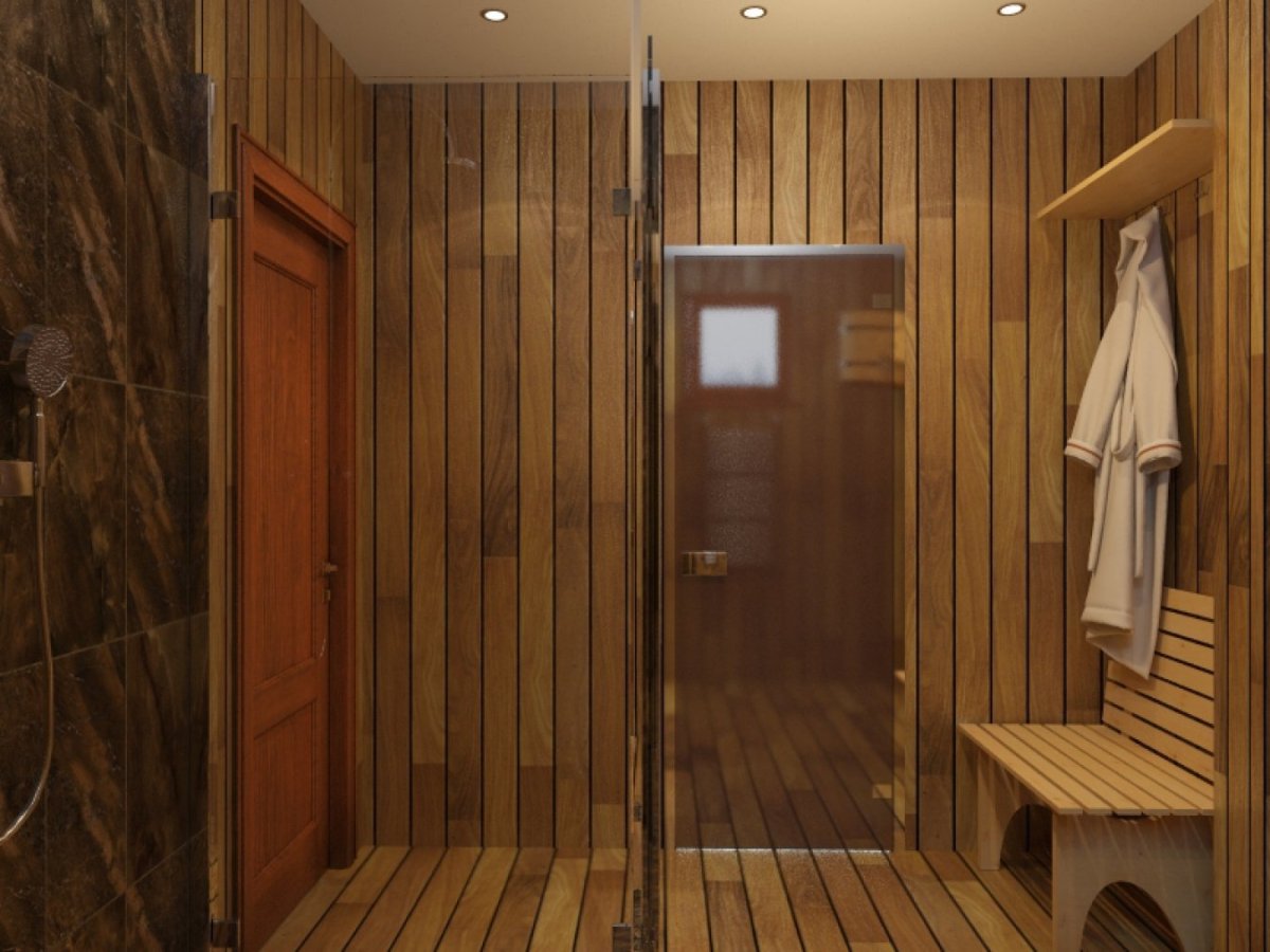 Душевая в моечной бани