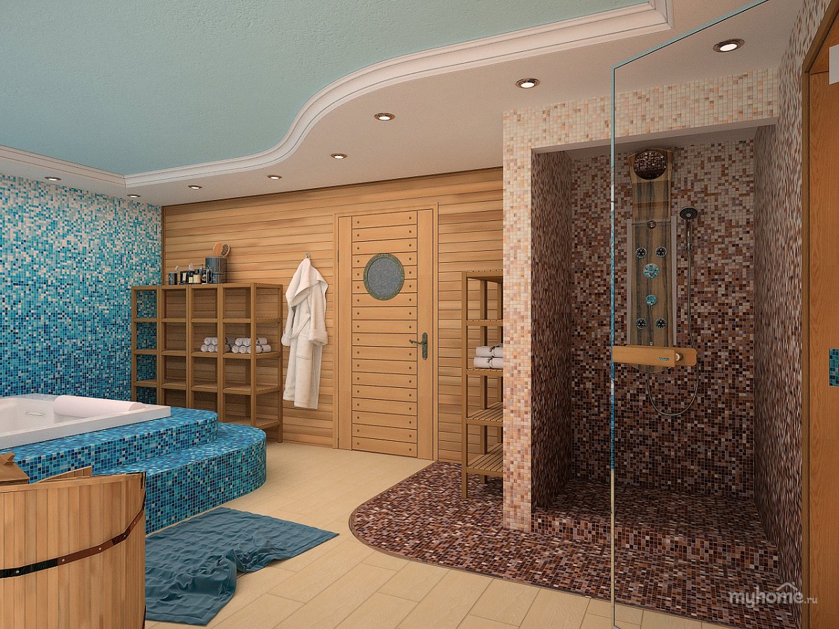 Ванна в стиле Шале