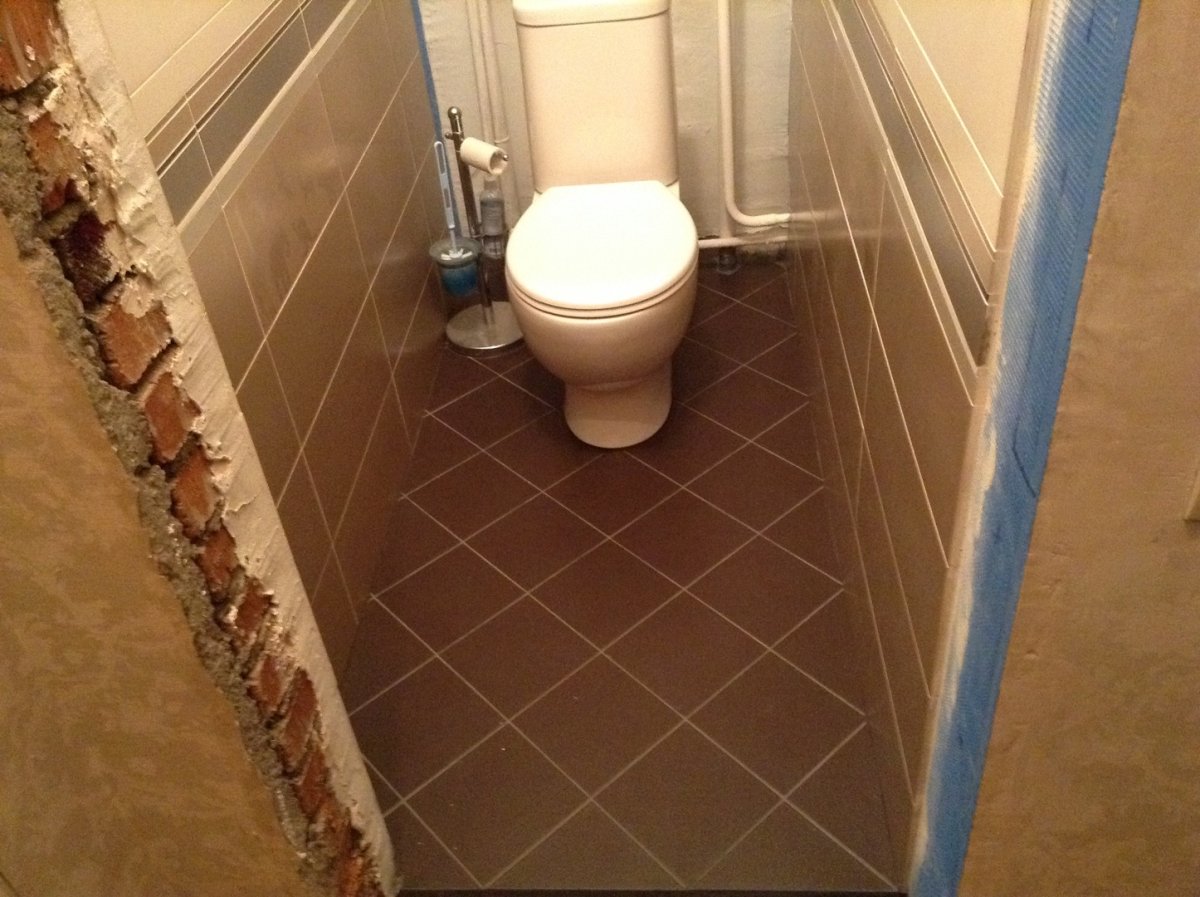 Туалетная комната до и после