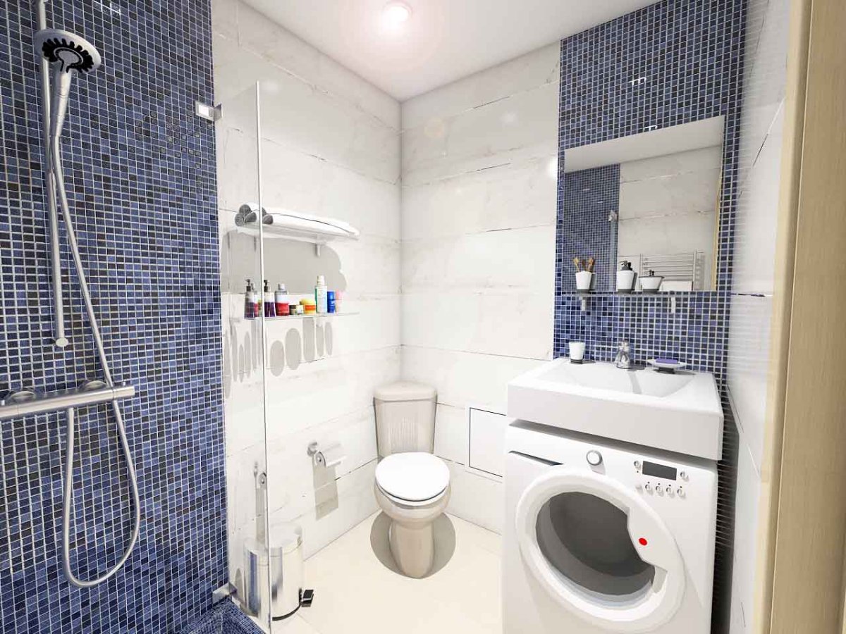 Современная ванна в хрущевке