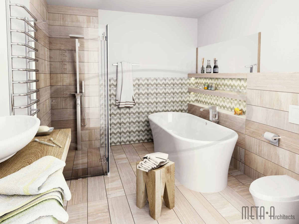 Ванна в стиле Скандинавия