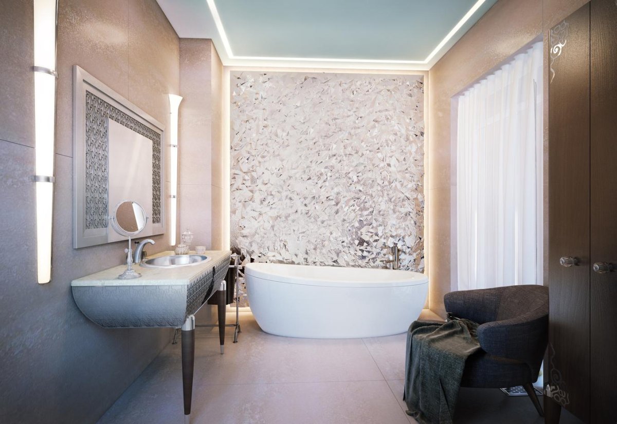 Ванная комната декоративная штукатурка