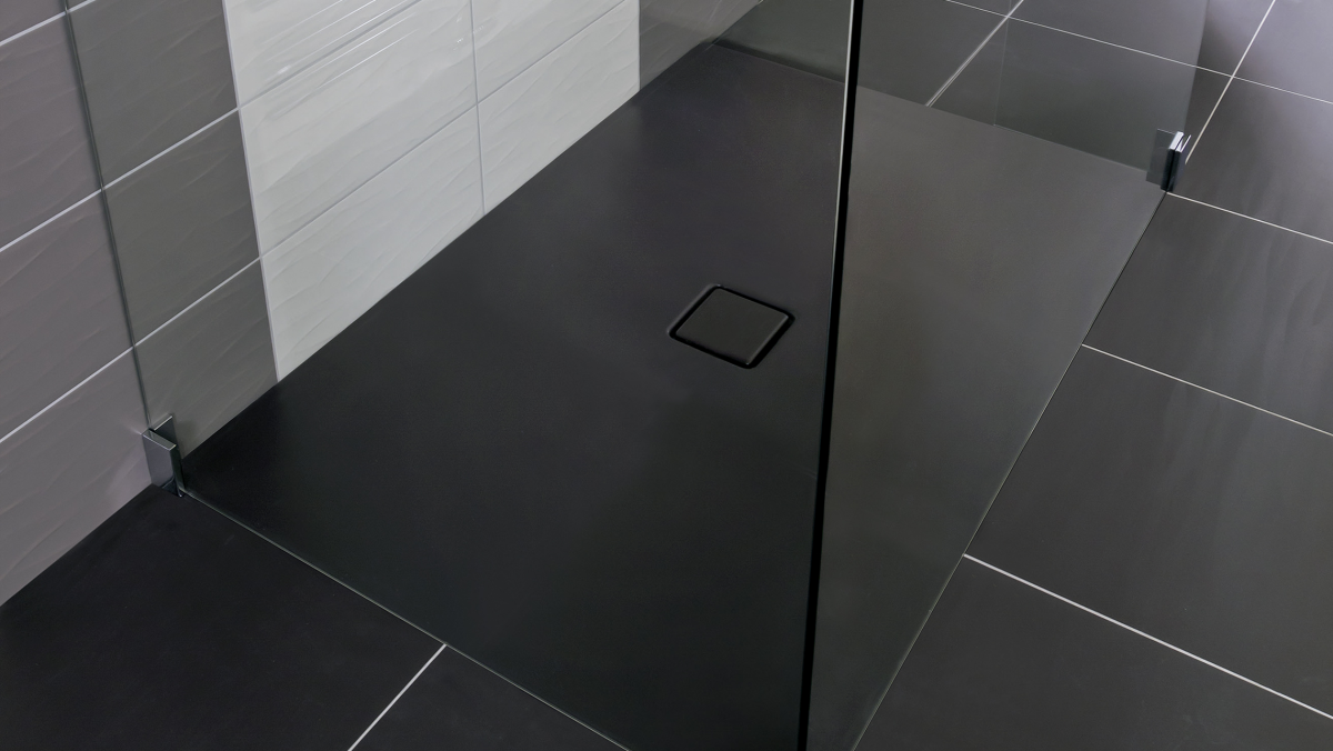 Поддон для душа из керамогранита с трапом