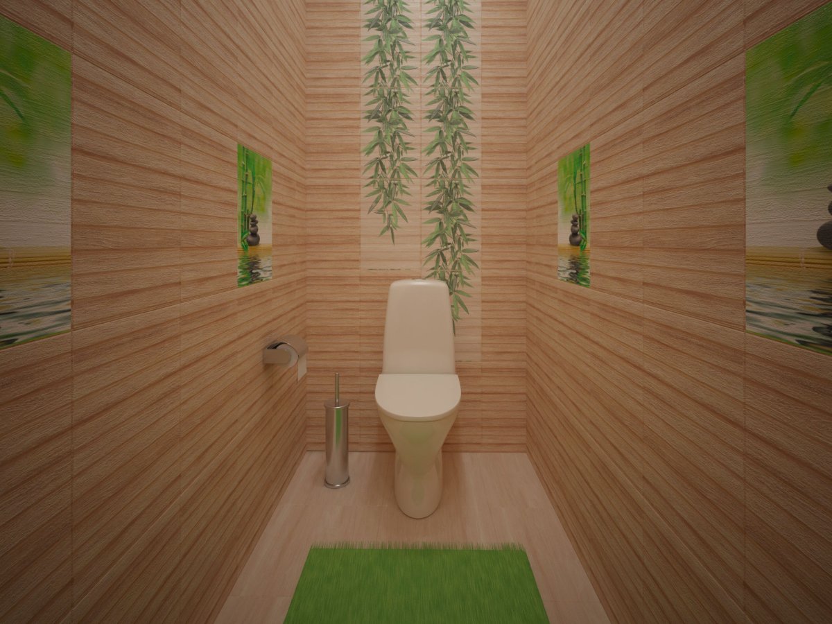 Отделка ванной деревом