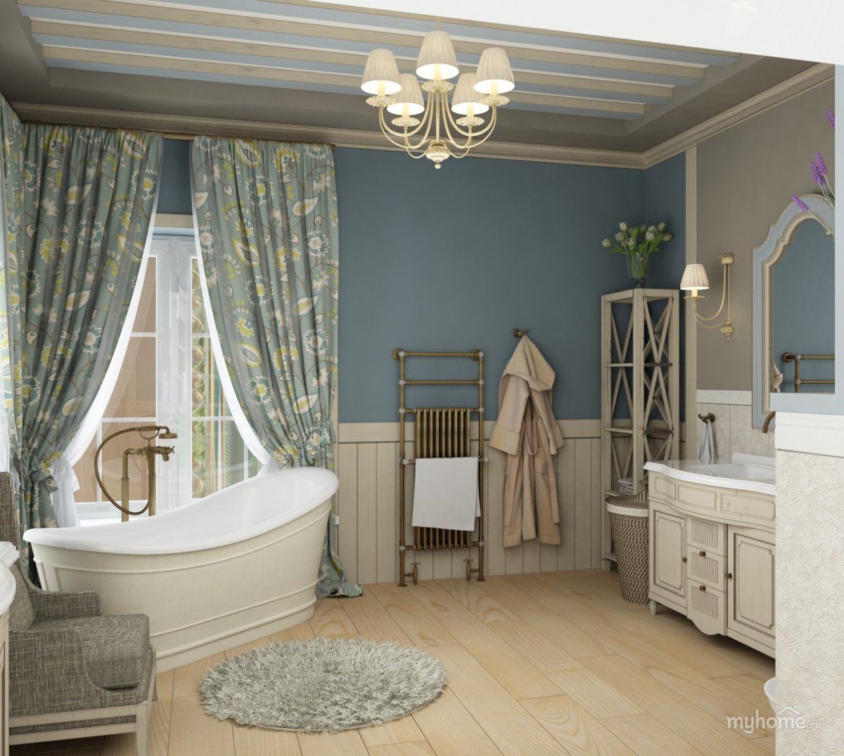 Туалетная комната в стиле Прованс