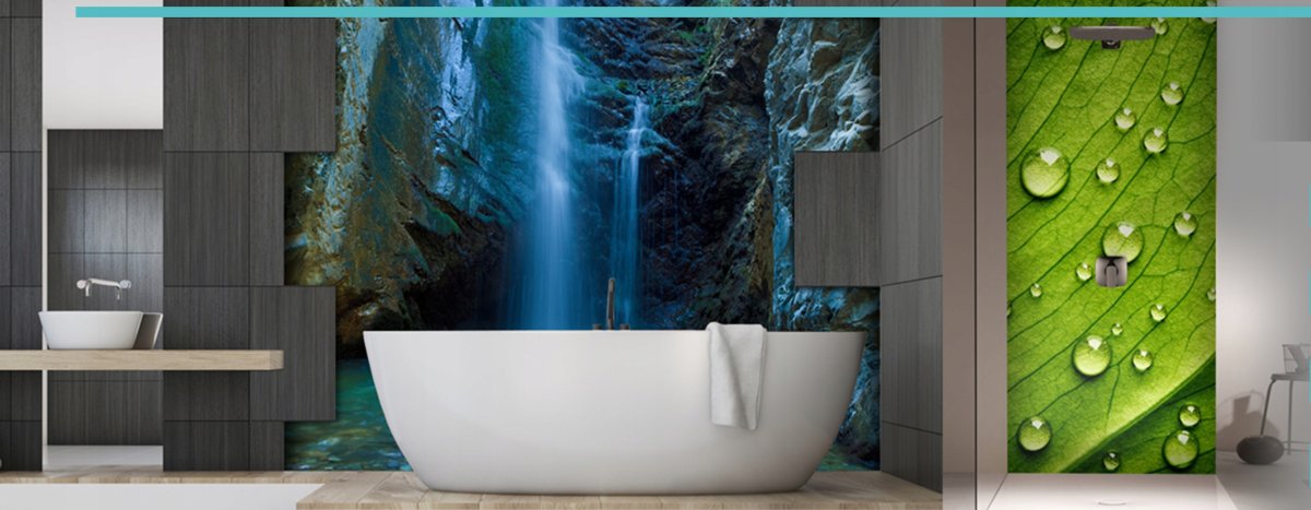 Стеклянные панели для стен в ванной