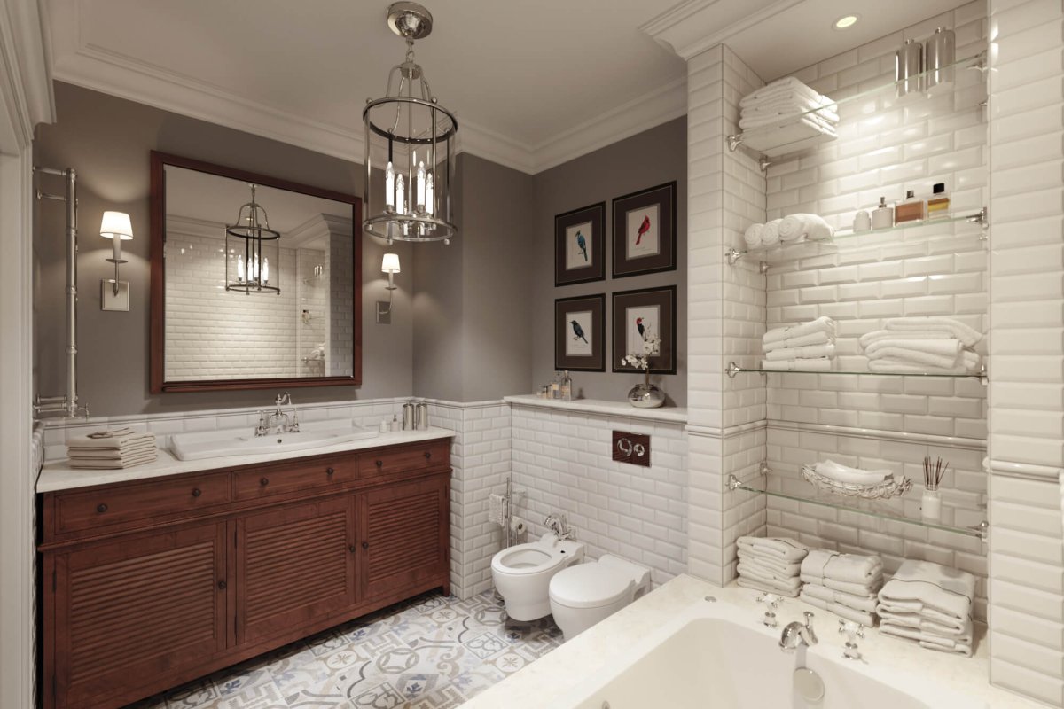 Санузел американская классика