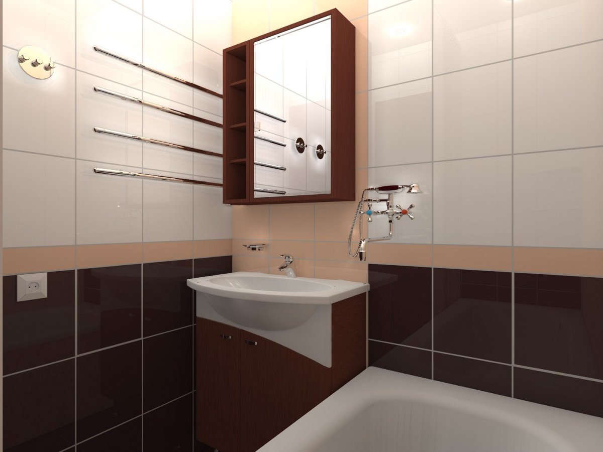 Ванная комната коричневая плитка