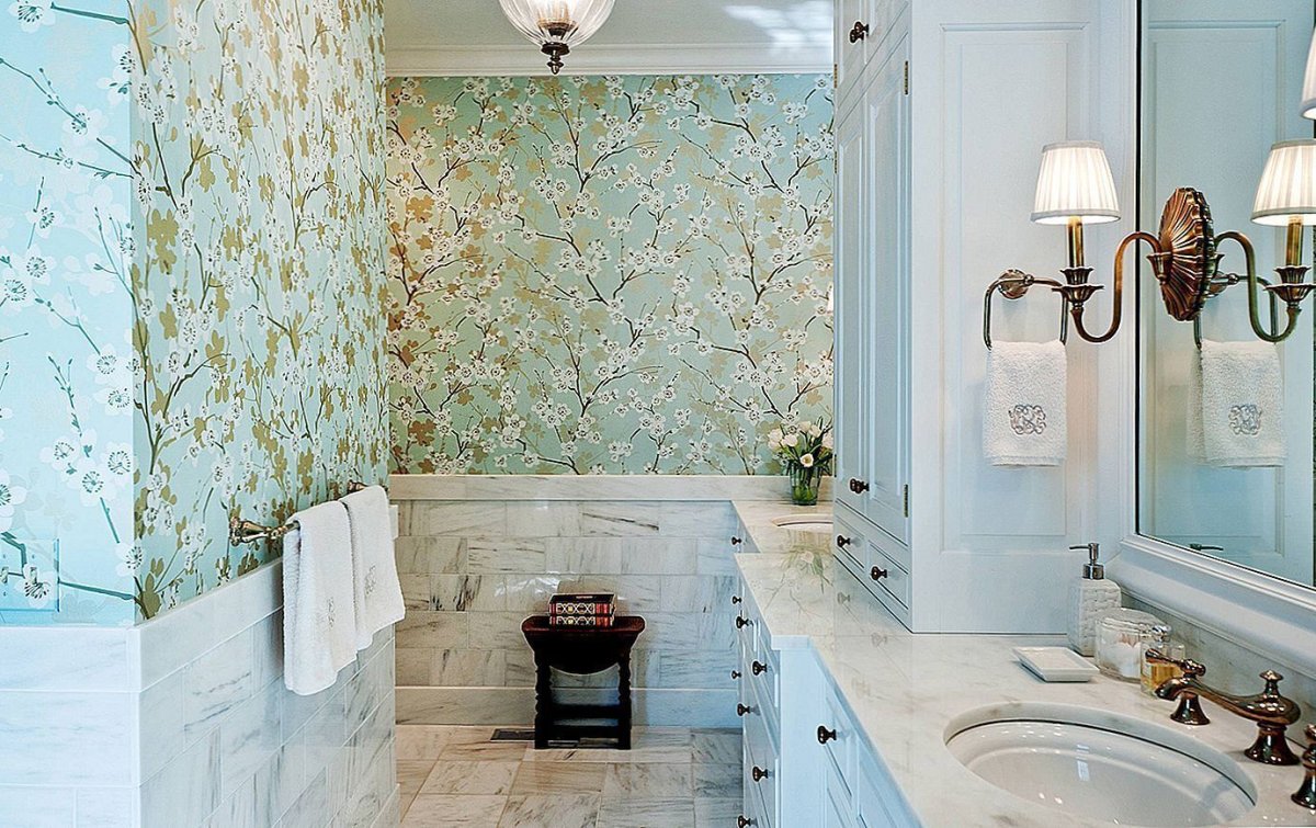 Моющиеся фотообои для ванной