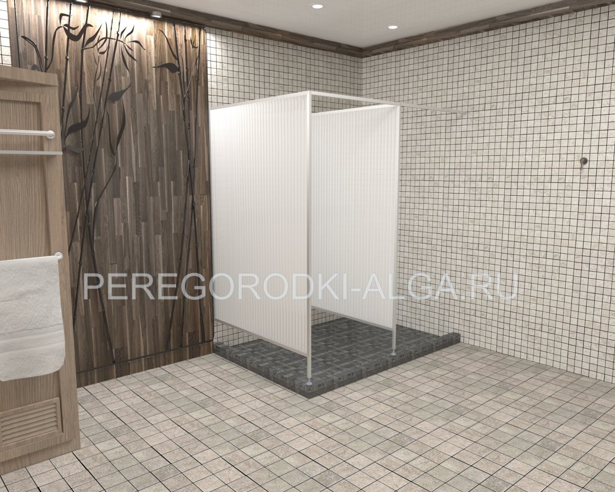 Душевая стеклянная распашная Титан