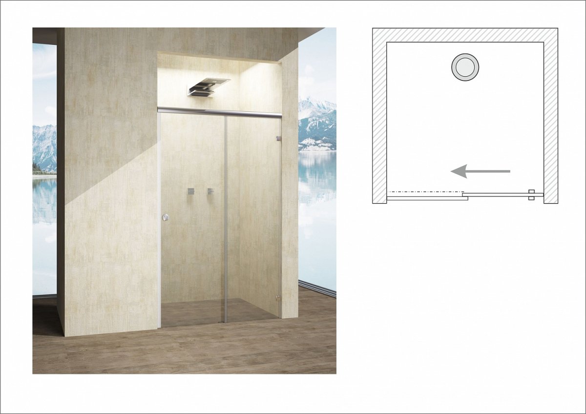 Душевая перегородка Sturm Viva 120 *120см