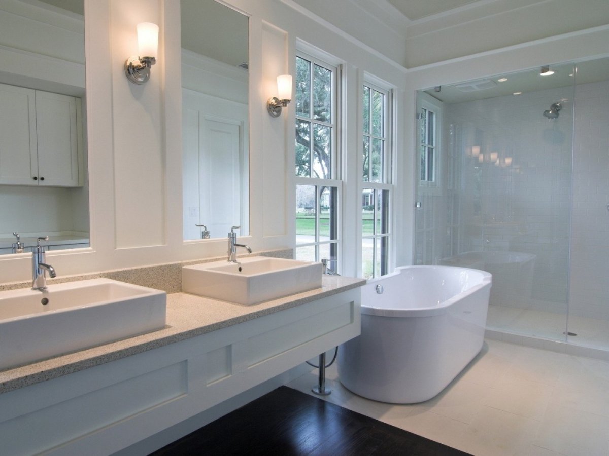 Ваннаяомната с ботьлим зкркалом