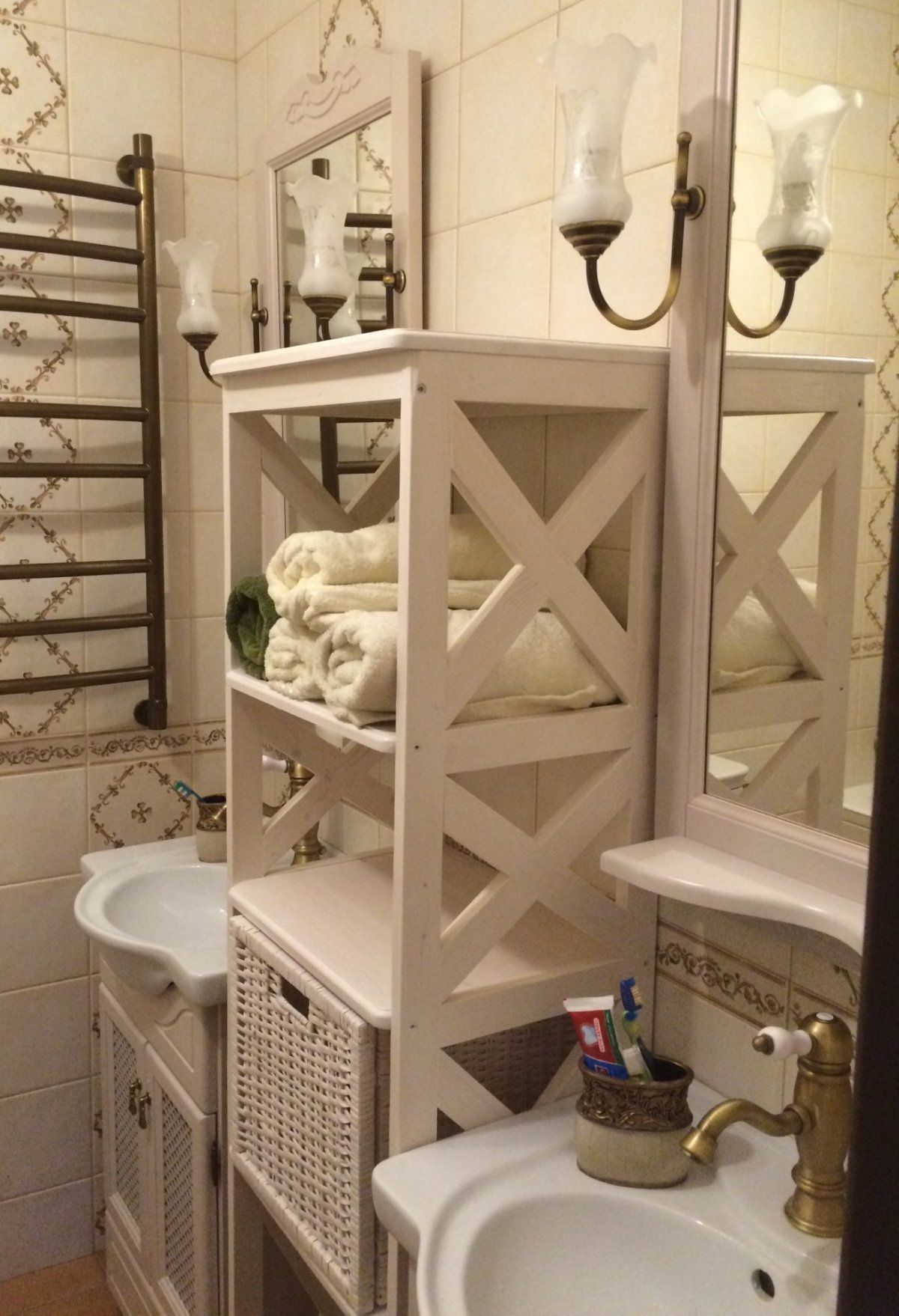 Размещение полотенец в ванной комнате