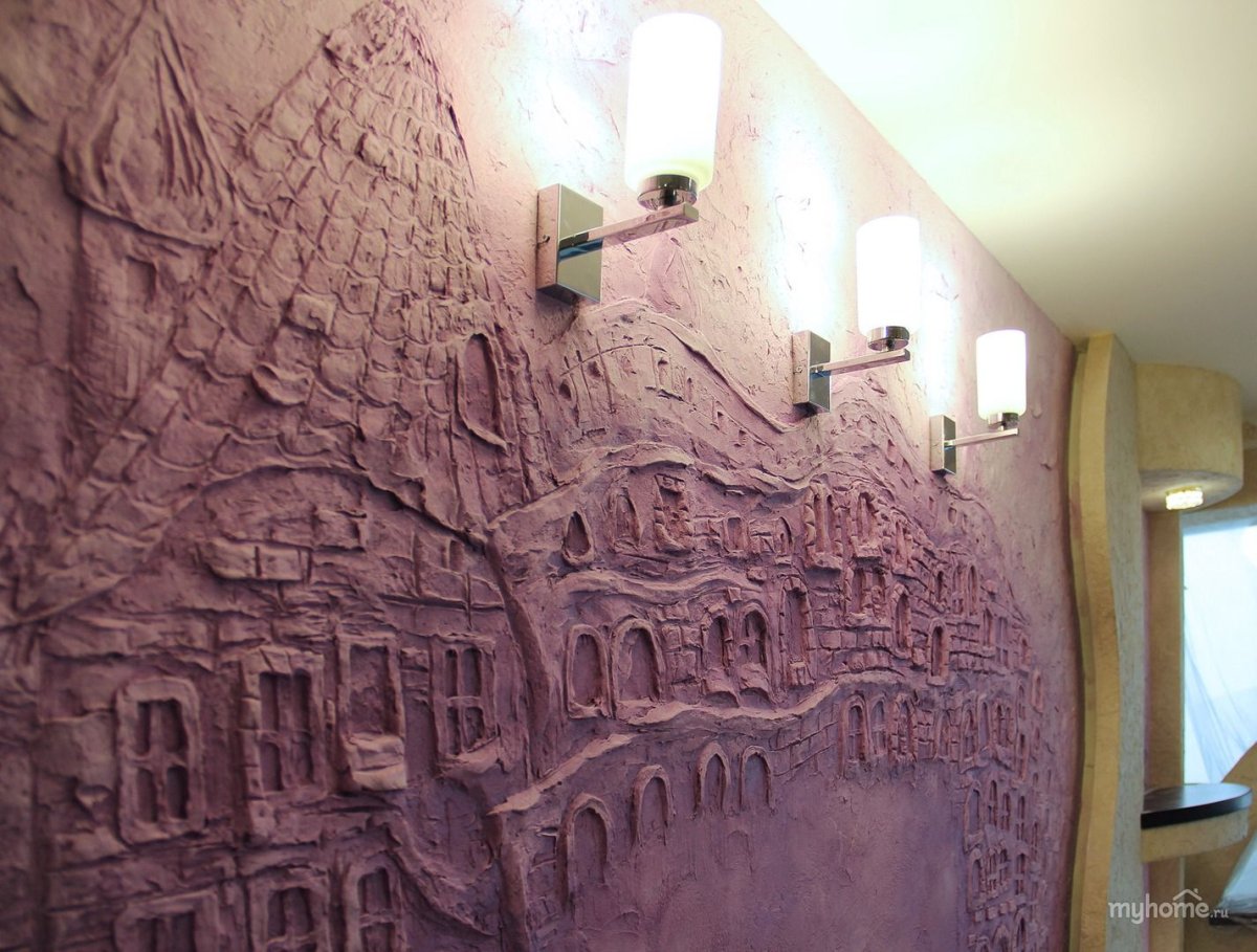 Отделка стен декоративной штукатуркой