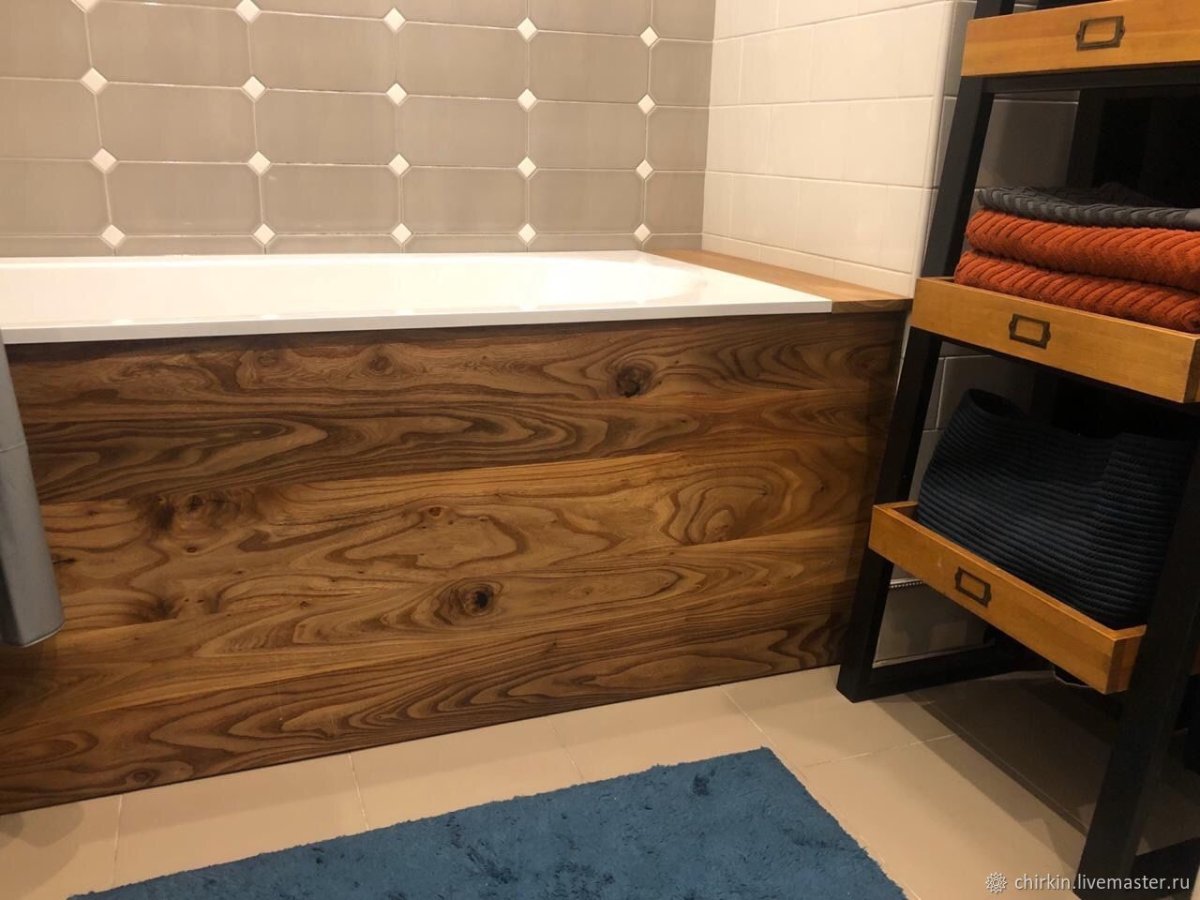 Экран для ванны дерево