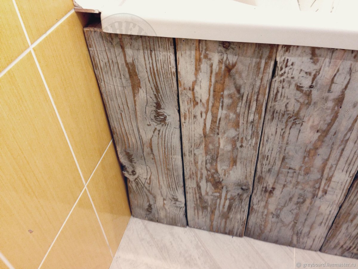 Экран для ванной под дерево