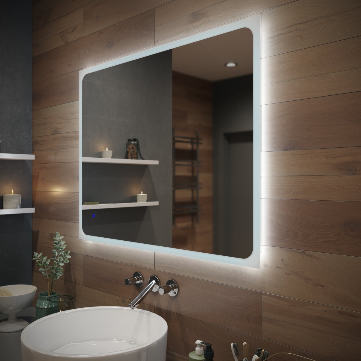 Зеркало Shine Classic с подсветкой 100x100 см