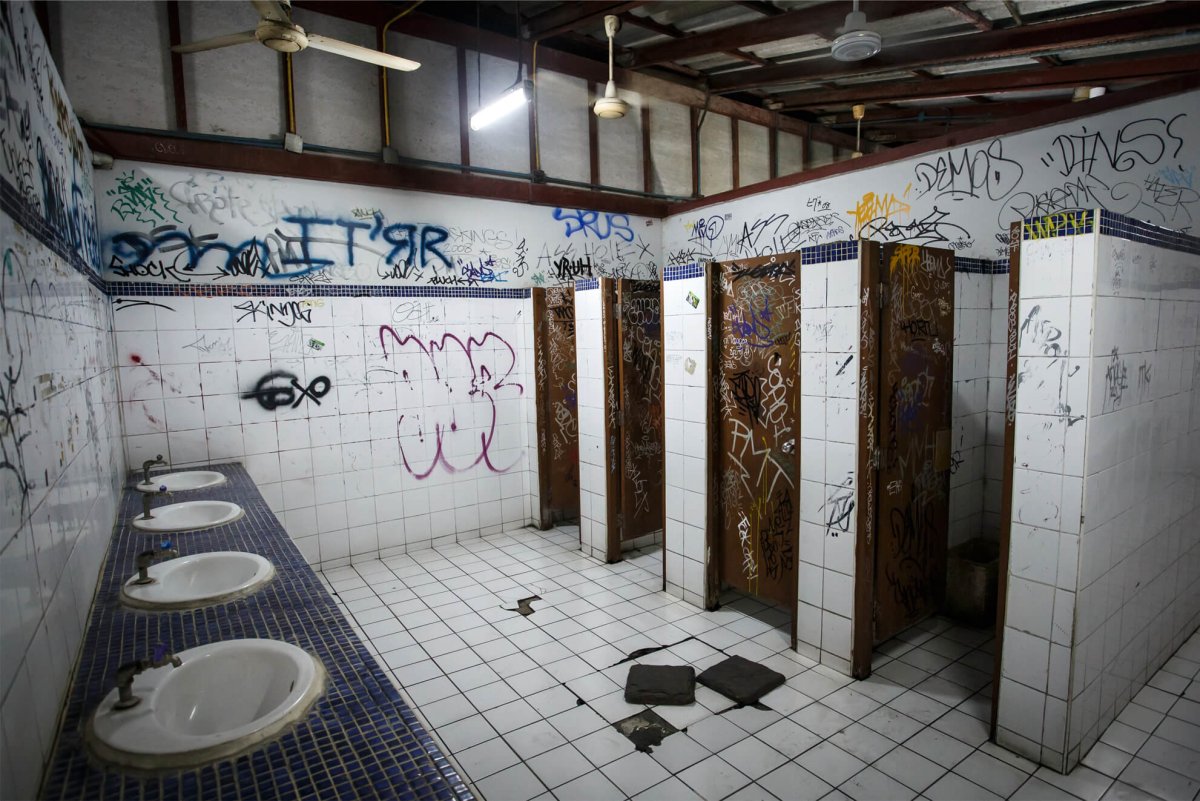 Graffiti restroom