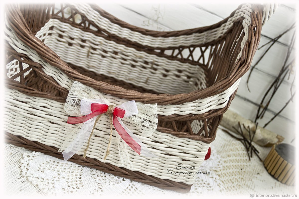 Джутовые корзины в интерьере